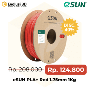 Promo eSUN PLA+ Red 1.75mm 1Kg